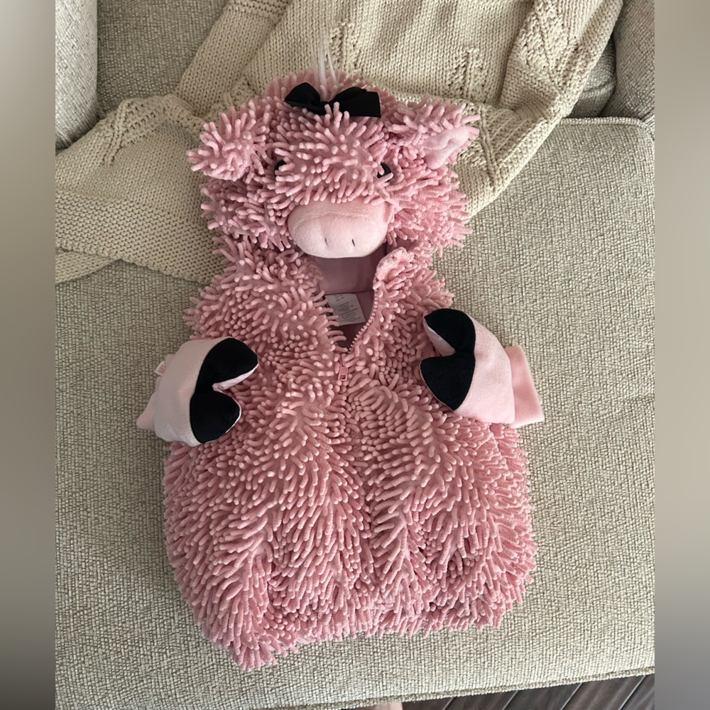 Pink Plush Pig Hooded Costume